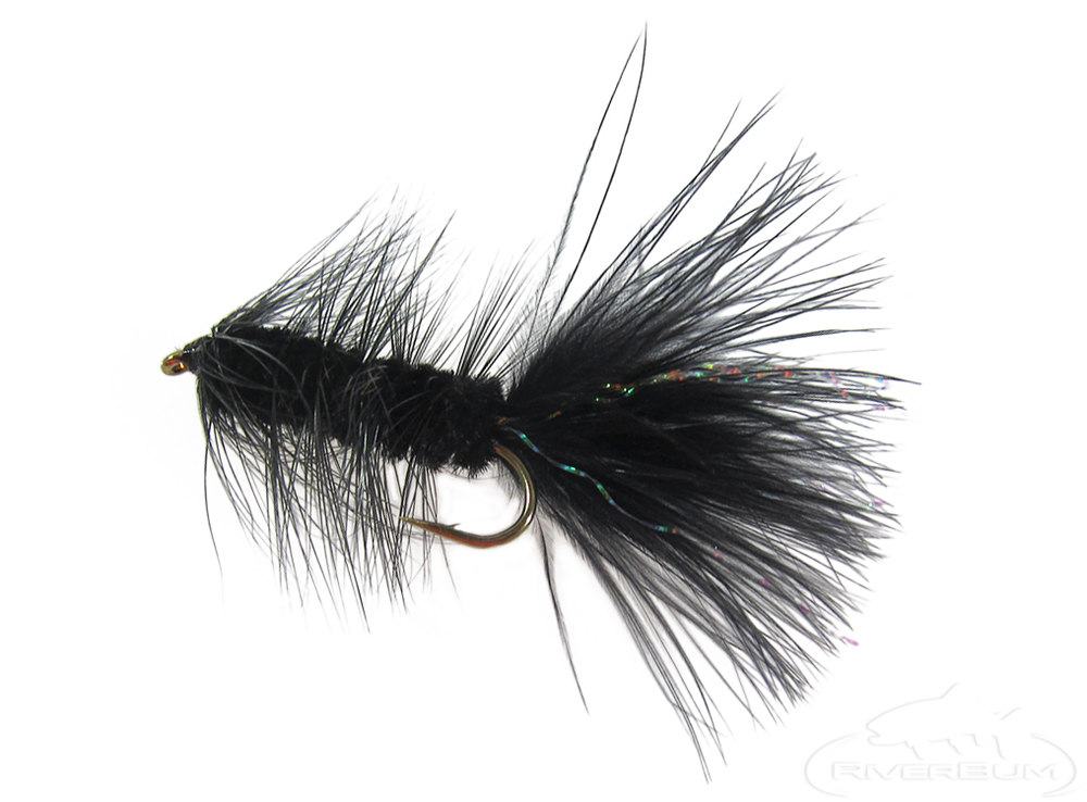 Wooly Bugger, Black Stillwater Fly Fishing Flies