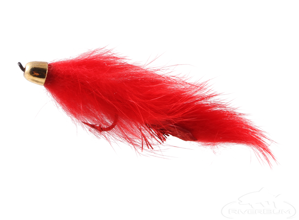 Bunny Leech, Red, Cone Head, Salmon Hook - Bass Flies | RiverBum.com