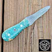 Lacy Smith - "Apalachicola" Damascus Oyster Knife - SK22014465-FLS