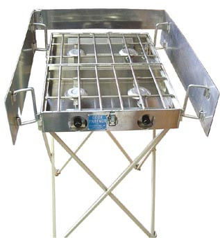 Partner Steel Cook Stove Stand With Optional Windscreen Tuff River Stuff