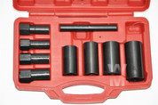 9pc Wheel Lock Removal Impact Socket Set / Hub Cap Remover Replacer