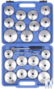 23PC Aluminum Alloy Cup Type Oil Filter Wrench Socket Removal Garage Tool