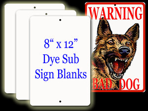 12" x 18" ALUMINUM SUBLIMATION SIGN BLANKS with 4 CORNER HOLES $3.75 EACH 