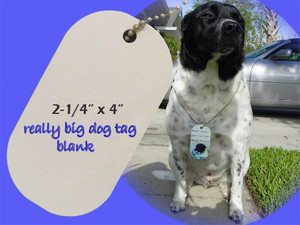 2-1/4 x 4 Dye Sublimation Oversized Dog Tag Blanks