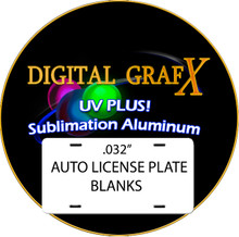 .032" UV PLUS! Gloss White Dye Sublimation Auto License Plate Blanks