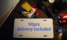 Aluminum Auto License Plate Blanks for Air Brush and Silk Screen Printing-90pcs DELIVERY INCLUDED