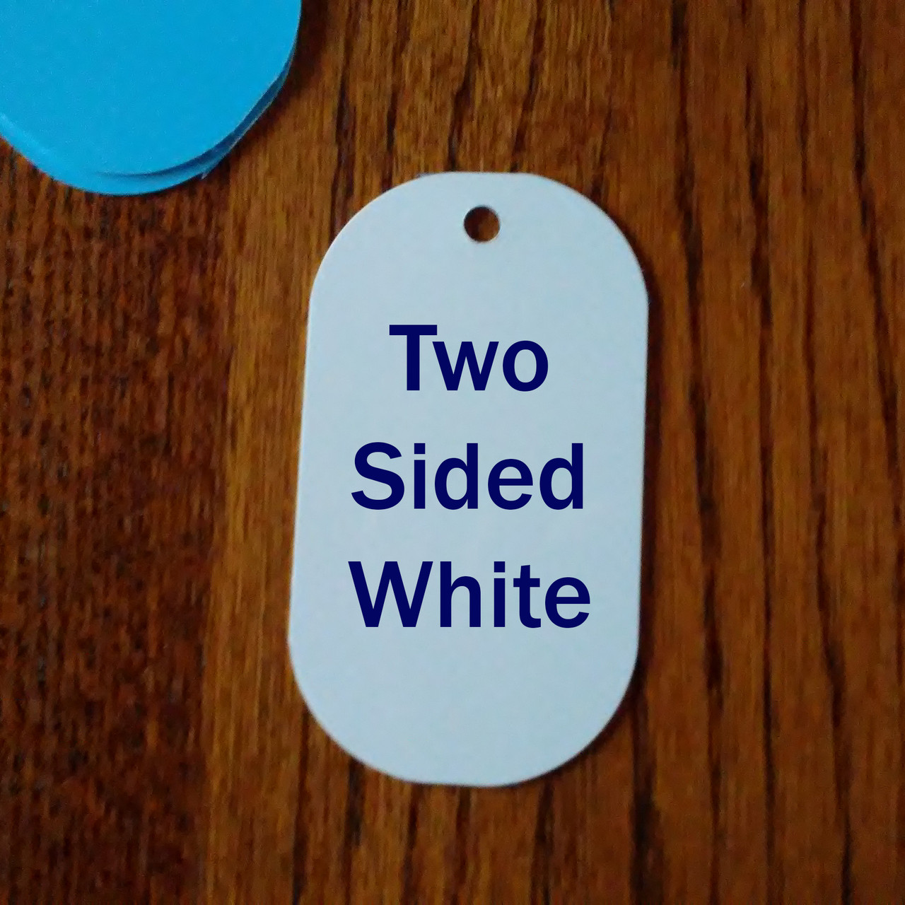 Two Sided White Aluminum Sublimation Big Dog Tag Blanks 21/4" x 4