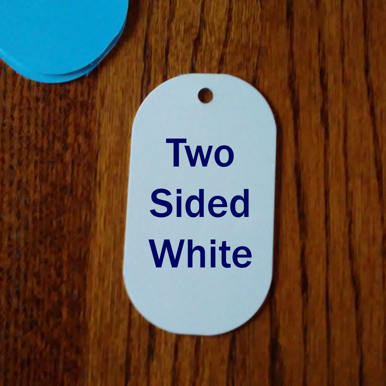 Two Sided Gloss White Aluminum Dye Sublimation Dog Tag Blanks