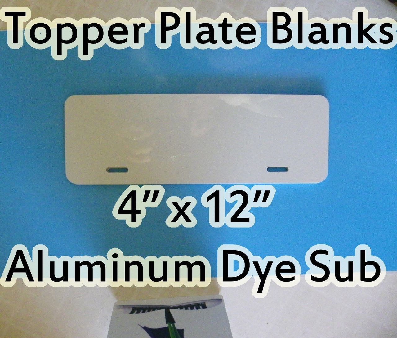 gloss white Dye sublimation aluminum european auto plate blanks