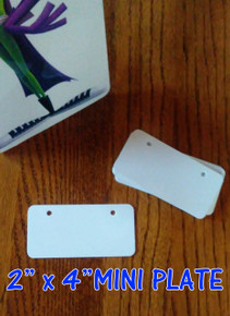 Dye Sublimation Aluminum Mini License Plate Blanks - 20PCs