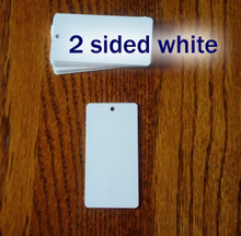 DOUBLE SIDED 100 PIECE LOT White Aluminum Dye Sublimation Dog Tag Blanks