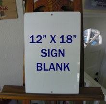 12" x 18" Aluminum Sublimation Sign Blanks, .032" Thick