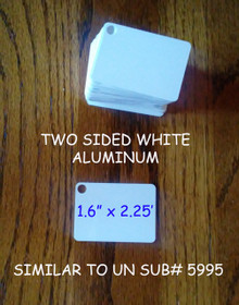 50ea Aluminum Dye Sublimation Luggage Tag Blanks 1.5/"x3/"