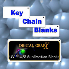 Key Chain Blanks for Sublimation 2"x3" Aluminum- 50PCs