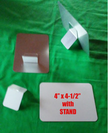 SPECIAL OFFER Aluminum Dye Sublimation Photo Blanks 4" x 4-1/2" with Stand WHILE QUANTITIES LAST