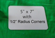 Aluminum Dye Sublimation Photo Blanks 5" x 7" with 1/2" Radius Corners