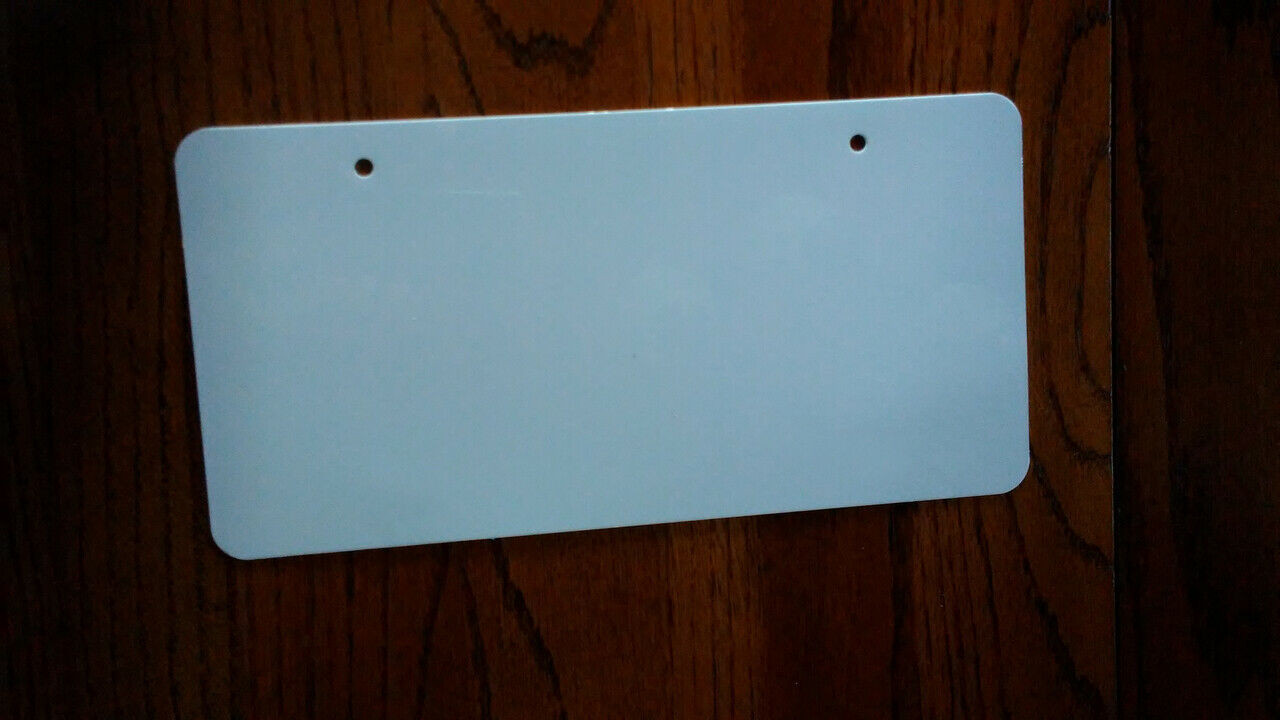 ALUMINUM LICENSE PLATE SUBLIMATION BLANKS .032 x 6x 12 2 MOUNTING HOLES-  100PCs FREE SHIPPING