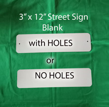3" x 12" Aluminum Dye Sublimation Street Sign Blanks $1.40ea/30PCs