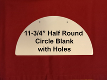 11.75" Half Round Aluminum Sublimation Blank with Holes