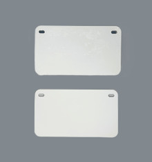 NEW! .025" Thick 4" x 7" Gloss White UV PLUS! Motorcycle Plate Blank