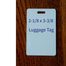 2-1/8" x 3-3/8" White Gloss Aluminum Sublimation Luggage Tag Blanks, 50pc
