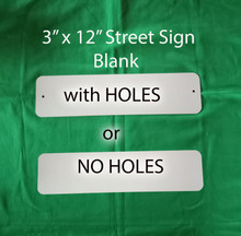  3" x 12" Aluminum Dye Sublimation Street Sign Blanks-600pcs Free Shipping