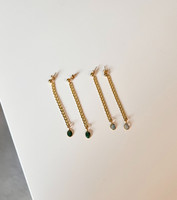 Calima Emerald earrings are inspired by the rich Colombian jungle and its golden legends.