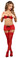 BRA GARTER SKIRT & G-STRING RED L/XL (LUV LACE) | MSB474REDLXL | [category_name]