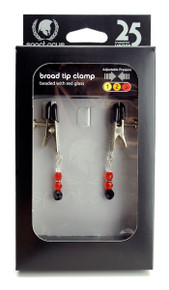 BROAD TIP CLAMP W/RED BEADS | SPF102 | [category_name]