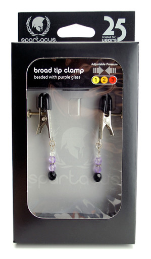 BROAD TIP CLAMP W/PURPLE BEADS | SPF103 | [category_name]