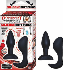 DOMINANT SUBMISSIVE BUTT PLUGS BLACK | NW2370 | [category_name]