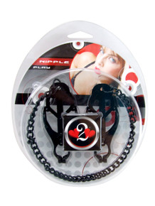 H2H NIPPLE CLAMPS JAWS W/ CHAIN BLACK | PY1005BLK | [category_name]