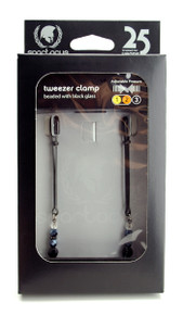 BLACK TWEEZER CLAMP BLACK W/BEADS | SPF115 | [category_name]