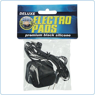 ZEUS ELECTROSEX BLACK ADHESIVE SILICONE PADS PAIR | XRAC212 | [category_name]