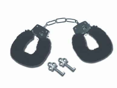 SEX & MISCHIEF FURRY HANDCUFFS BLACK | SS10066 | [category_name]