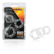 STAY HARD BEADED COCKRINGS 3PC CLEAR | BN00012 | [category_name]