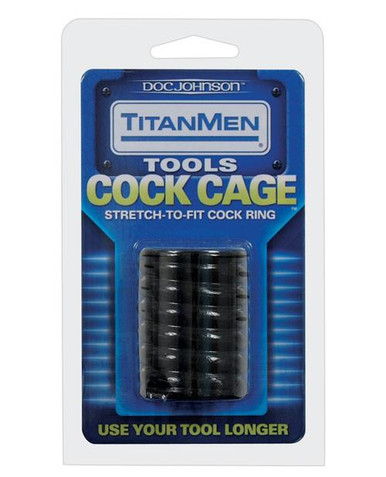 TITAN COCK CAGE BLACK | DJ350401 | [category_name]