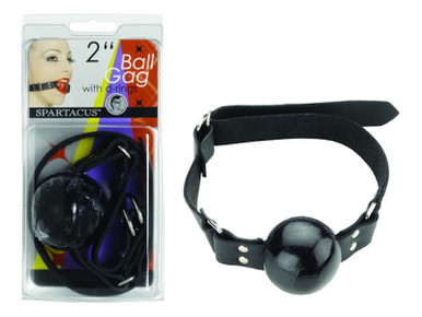 2IN BLACK BALL GAG W/D RINGS | SPL08N9 | [category_name]