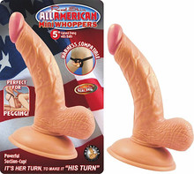 ALL AMERICAN MINI WHOPPERS 5IN CURVED DONG W/BALLS FLES | NW23921 | [category_name]