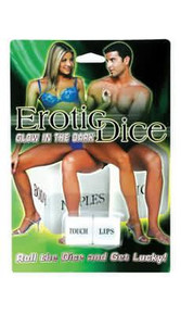 GLOW IN THE DARK EROTIC DICE-(EACH) | PD800000 | [category_name]