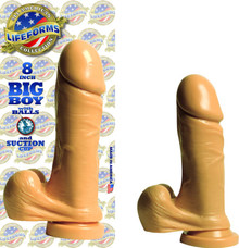 LIFEFORMS-8IN BIG BOY W/BALLS AND SUCTION FLESH | NW14032 | [category_name]