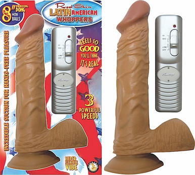 LATIN AMERICAN WHOPPERS 8IN VIBRATING DONG W/BALLS | NW2305 | [category_name]