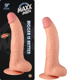 MAXX MEN 9IN CURVED DONG FLESH | NW2601 | [category_name]