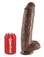 KING COCK 11IN COCK W/BALLS BROWN | PD551029 | [category_name]