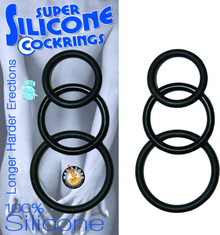SUPER SILICONE COCKRINGS BLACK | NW22602 | [category_name]