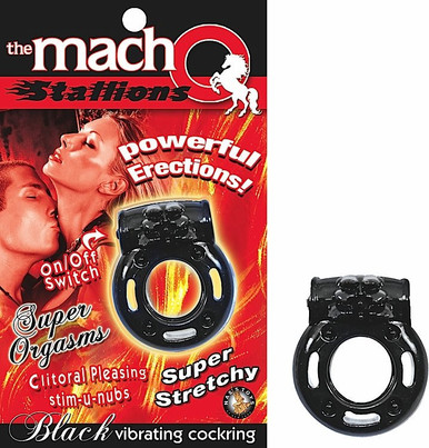 MACHO STALLIONS COCKRING BLACK VIB. | NW2368 | [category_name]