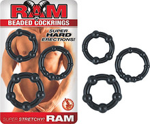 RAM BEADED COCKRINGS BLACK | NW24852 | [category_name]
