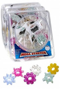 MEGA STRETCH SILICONE PLEASURE RING(72/BOWL) ASST | PD221999 | [category_name]