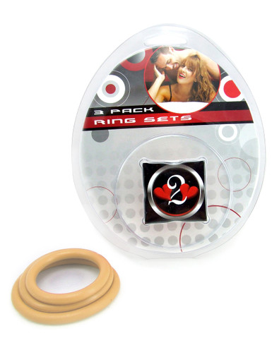 H2H COCK RING NITRILE 3PC SET NUDE | PY1200N | [category_name]