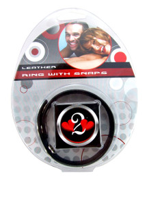H2H COCK RING LEATHER 2 SNAPS BLACK | PY39M | [category_name]